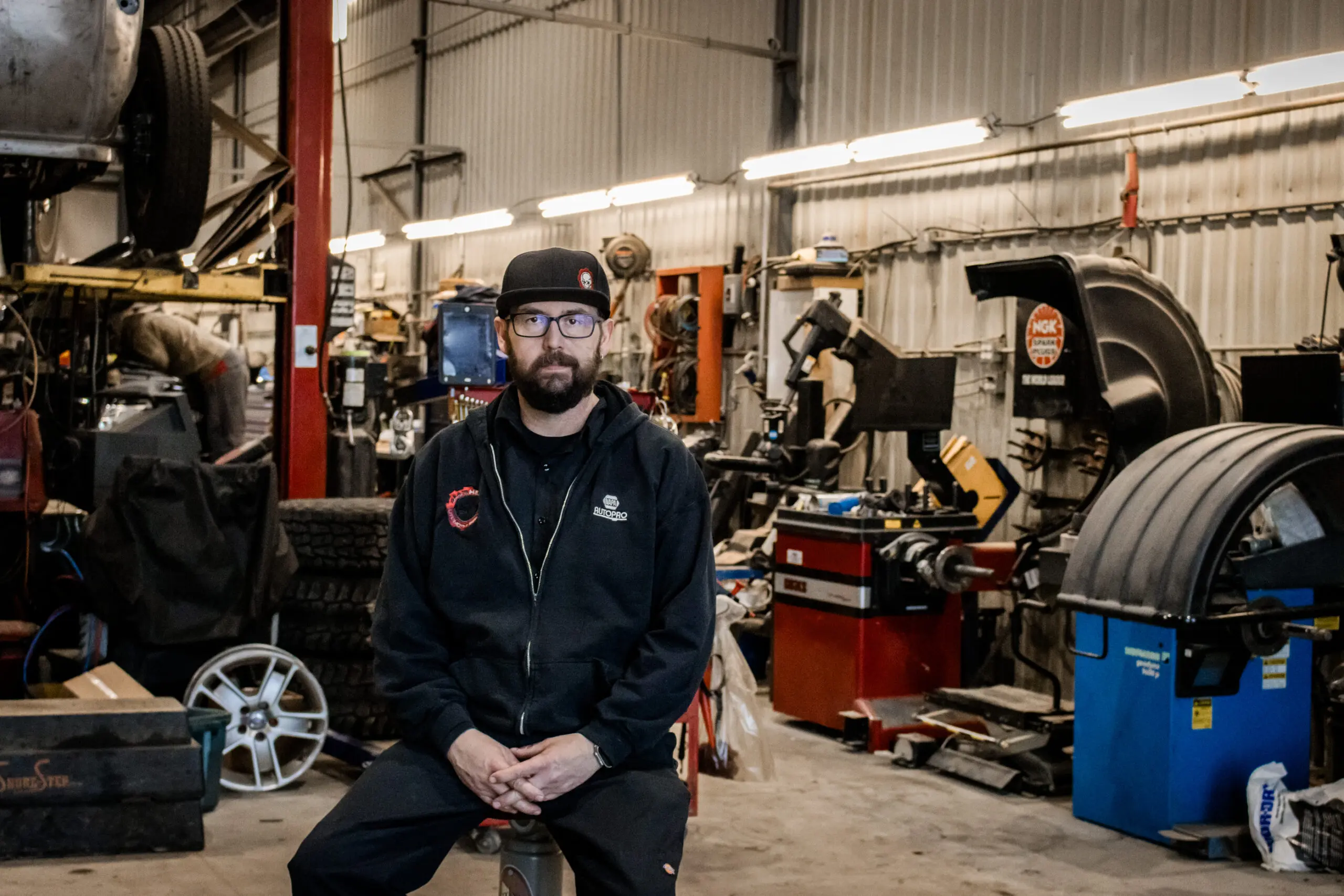 Trusted Red Deer mechanic team inside the Gearhead Automotive shop